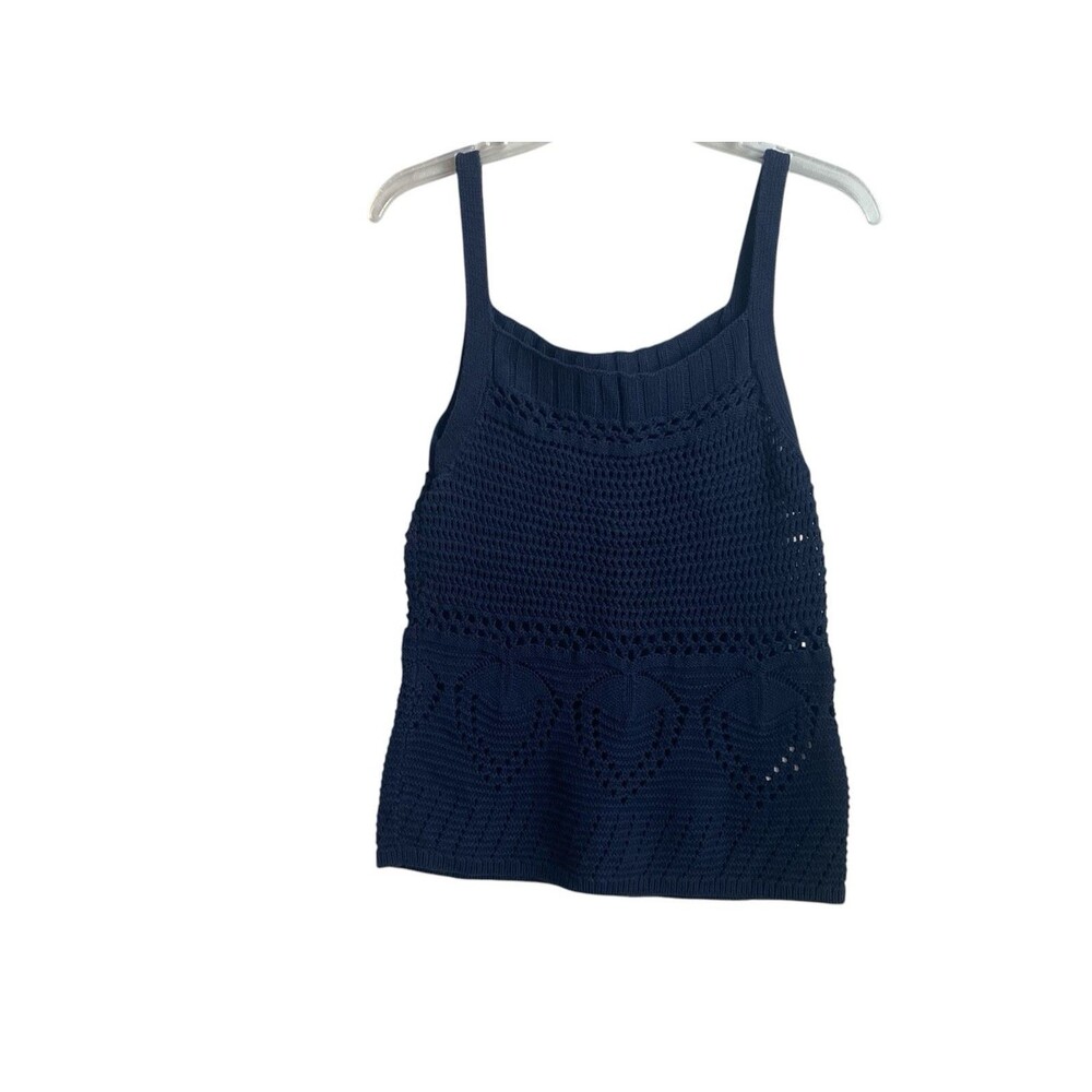 Lucky Brand Navy Blue Knit‎ Tank Top Size Small